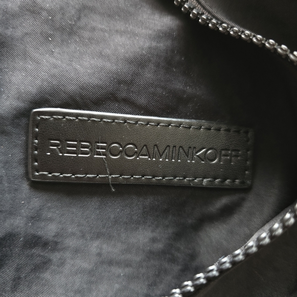 🌻Rebecca Minkoff Julian Nylon Backpack Bag, Washed Black, Clasps Zips - Picture 12 of 12